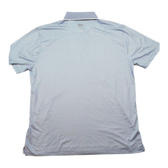 Hickey Freeman Golf Polo Shirt Mens XL Blue Geometric Print Short Sleeve NEW - Picture 3 of 8